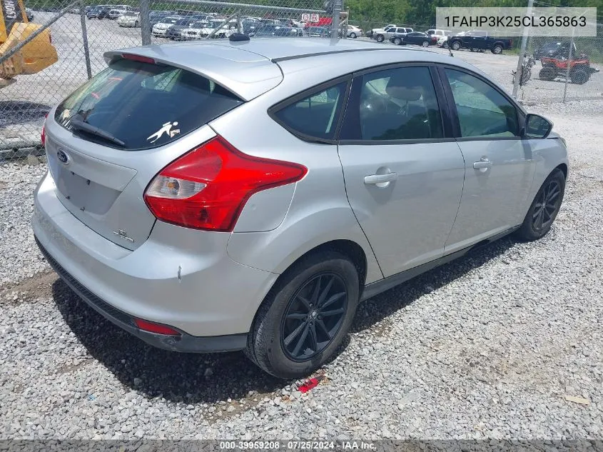 2012 Ford Focus Se VIN: 1FAHP3K25CL365863 Lot: 39959208