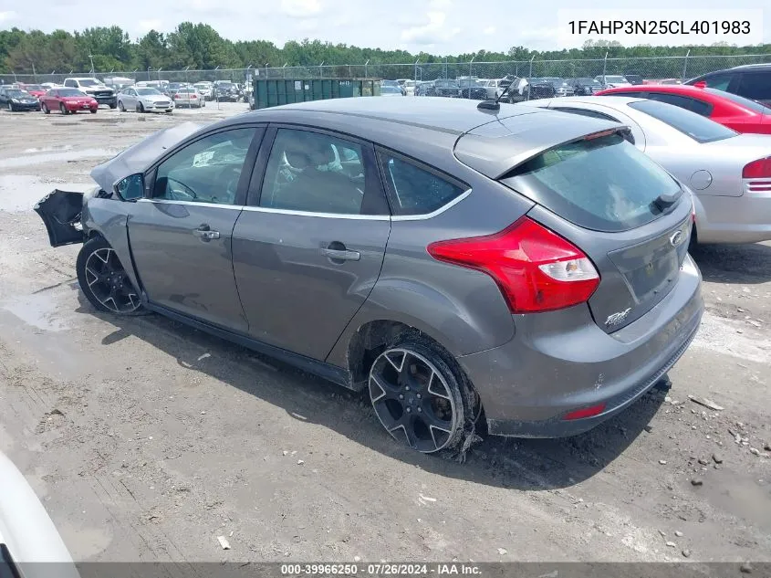 2012 Ford Focus Titanium VIN: 1FAHP3N25CL401983 Lot: 39966250