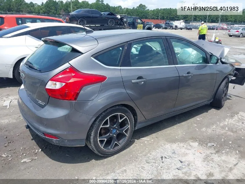 2012 Ford Focus Titanium VIN: 1FAHP3N25CL401983 Lot: 39966250