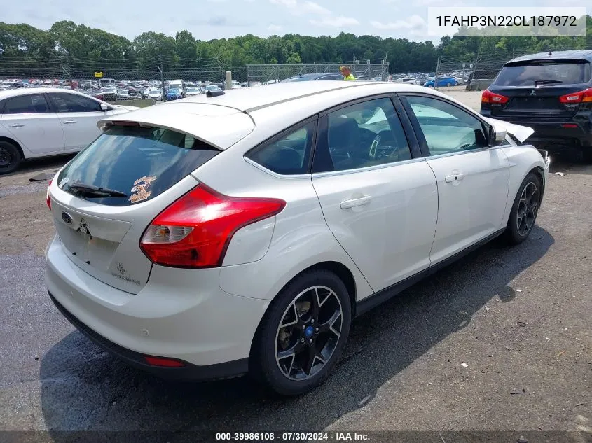 1FAHP3N22CL187972 2012 Ford Focus Titanium