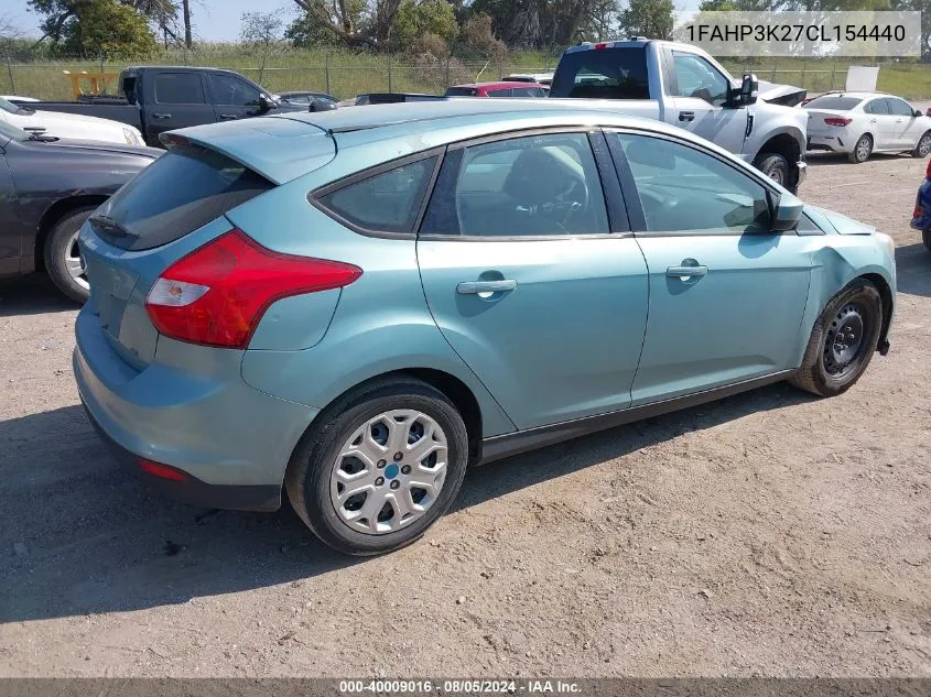 2012 Ford Focus Se VIN: 1FAHP3K27CL154440 Lot: 40009016