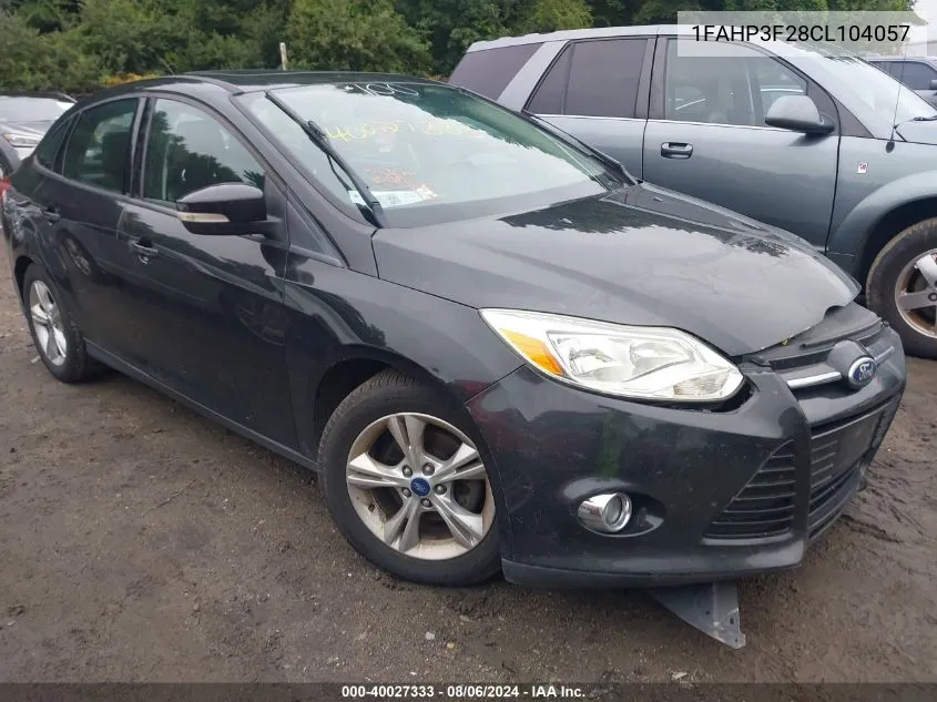 2012 Ford Focus Se VIN: 1FAHP3F28CL104057 Lot: 40027333