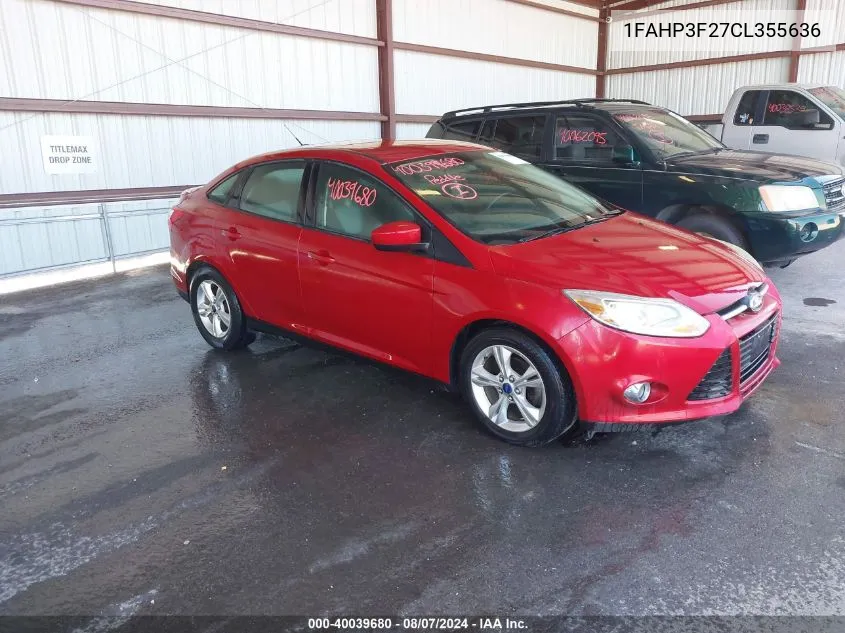 1FAHP3F27CL355636 2012 Ford Focus Se