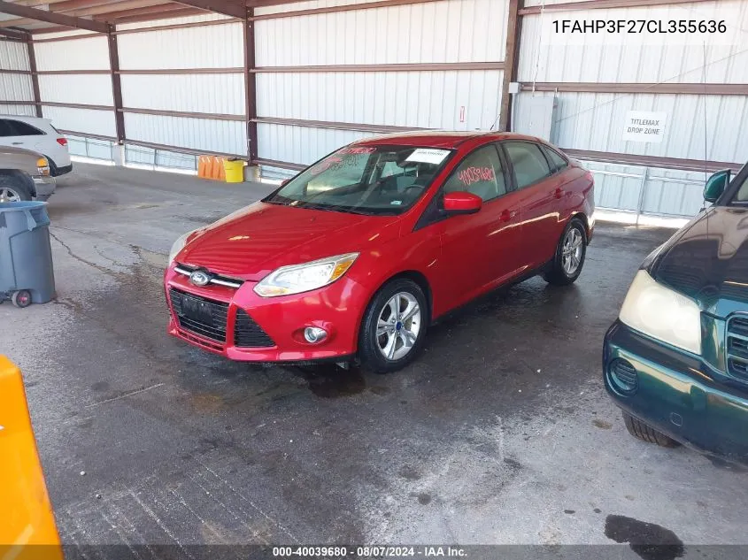 1FAHP3F27CL355636 2012 Ford Focus Se