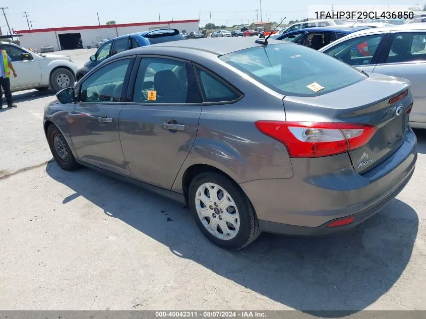 1FAHP3F29CL436850 2012 Ford Focus Se