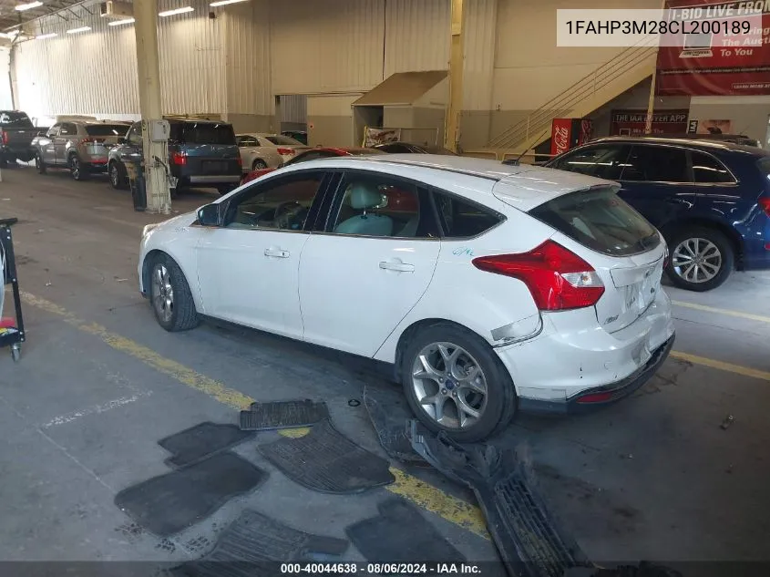 2012 Ford Focus Sel VIN: 1FAHP3M28CL200189 Lot: 40044638