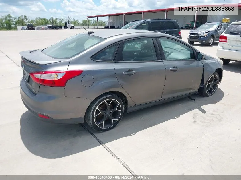 1FAHP3F22CL385868 2012 Ford Focus Se