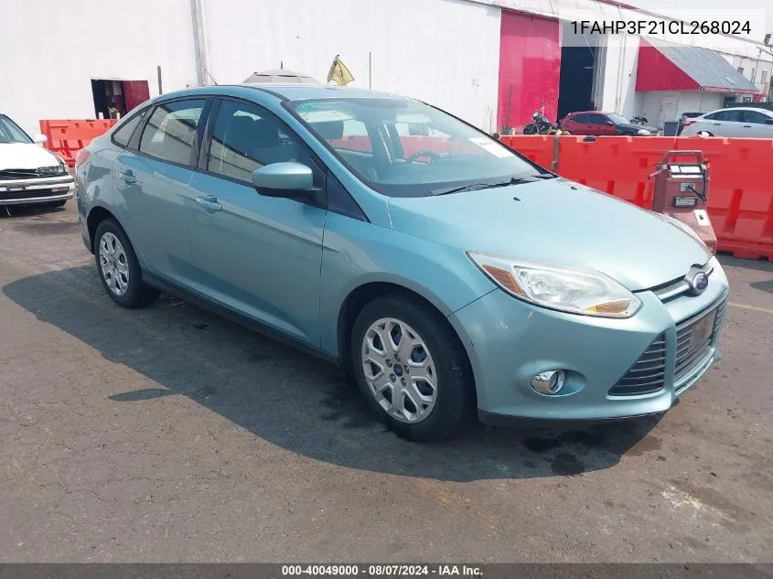 2012 Ford Focus Se VIN: 1FAHP3F21CL268024 Lot: 40049000