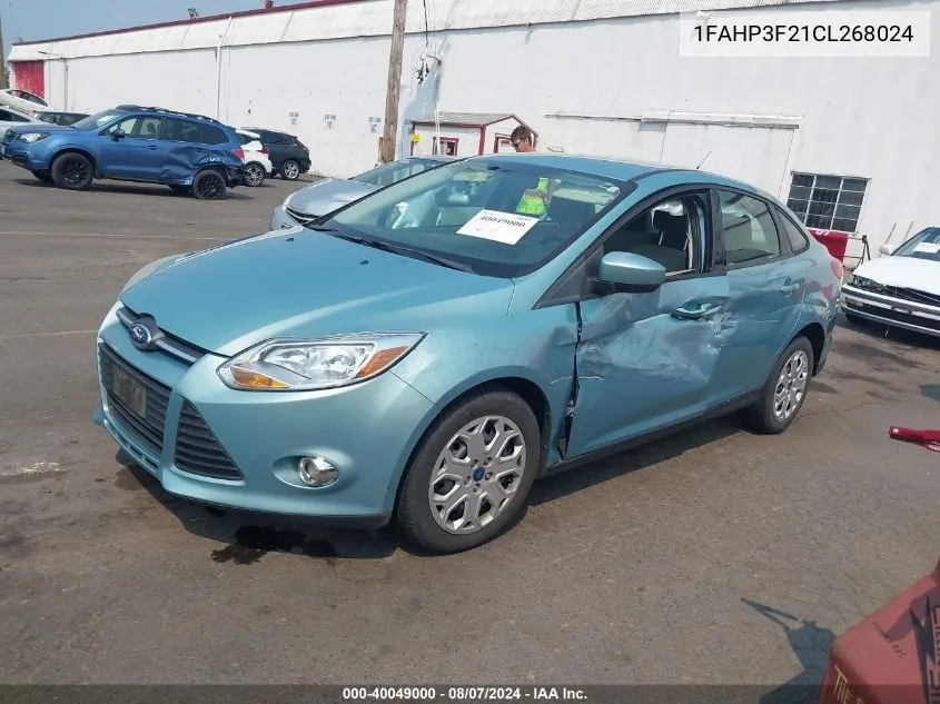 1FAHP3F21CL268024 2012 Ford Focus Se