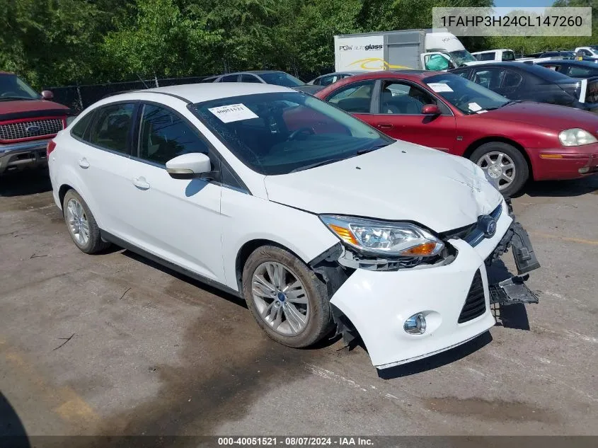 2012 Ford Focus Sel VIN: 1FAHP3H24CL147260 Lot: 40051521