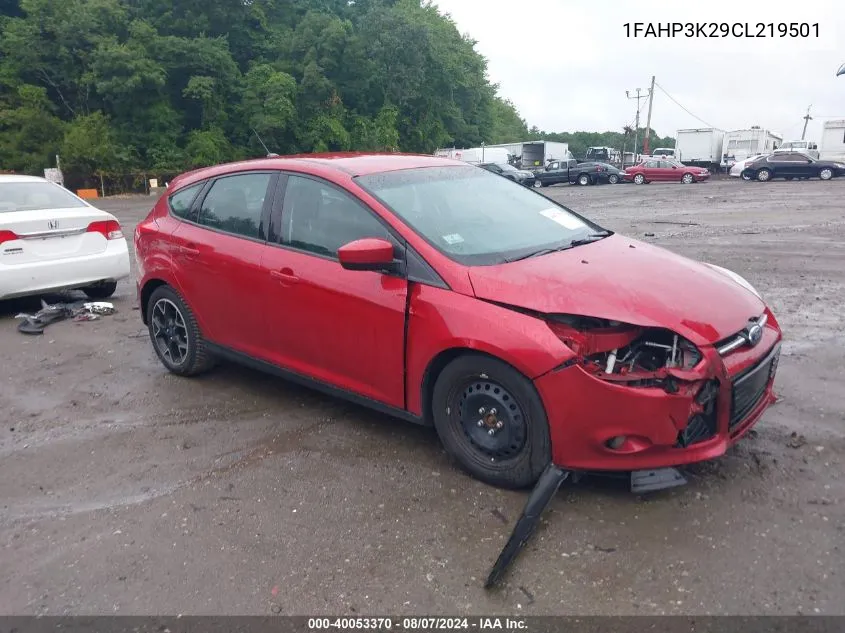 2012 Ford Focus Se VIN: 1FAHP3K29CL219501 Lot: 40053370