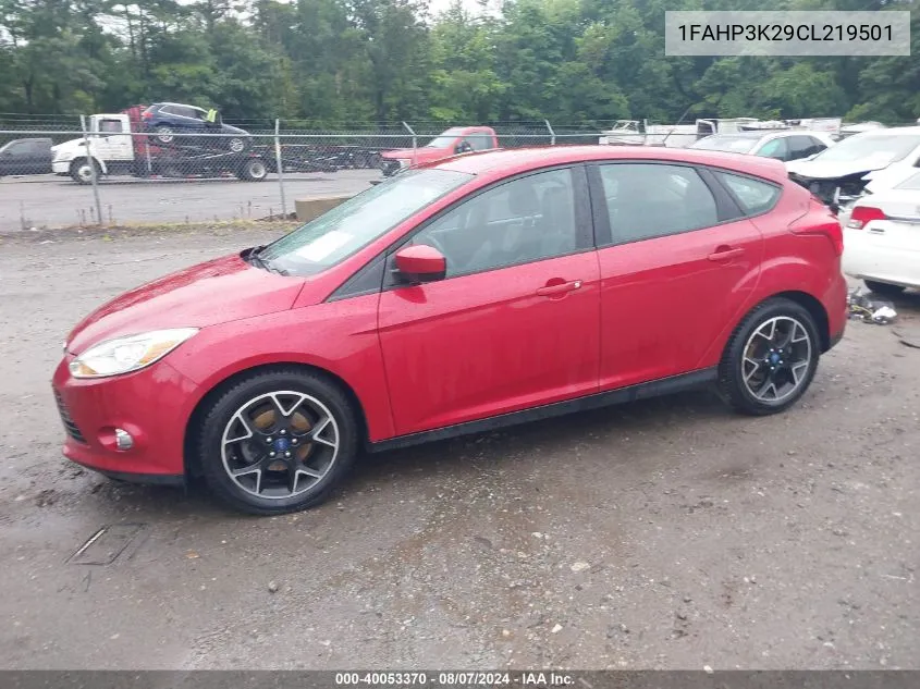 2012 Ford Focus Se VIN: 1FAHP3K29CL219501 Lot: 40053370