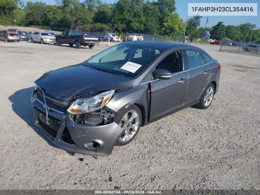 2012 Ford Focus Sel VIN: 1FAHP3H23CL354416 Lot: 40063104