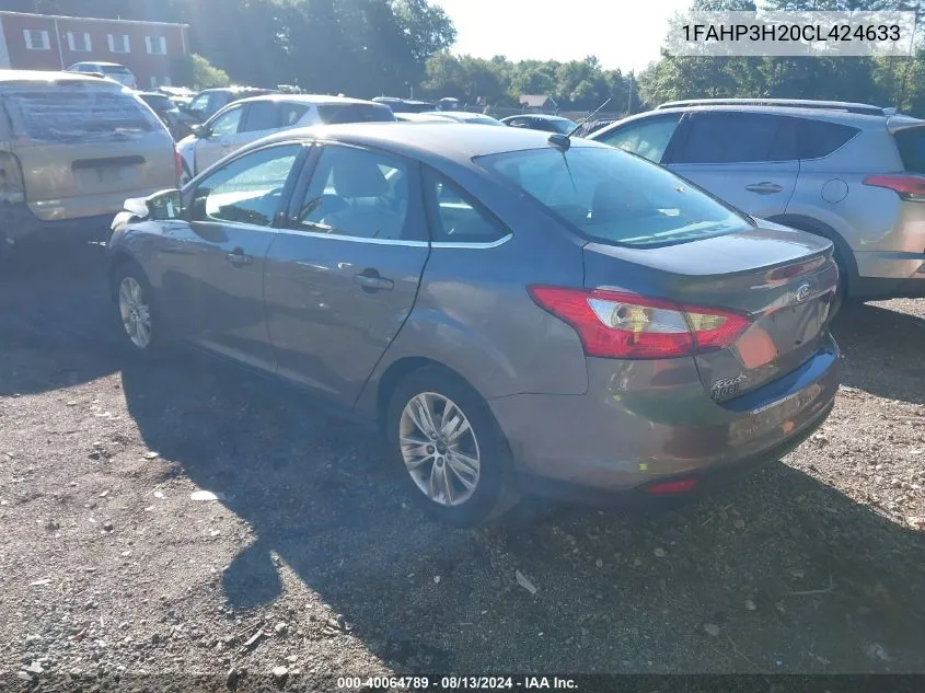 2012 Ford Focus Sel VIN: 1FAHP3H20CL424633 Lot: 40064789