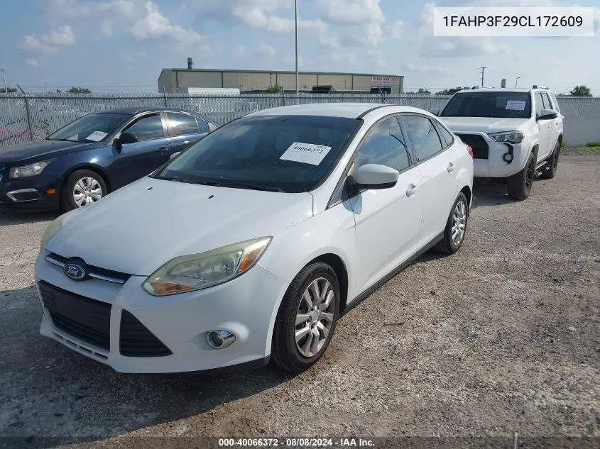 2012 Ford Focus Se VIN: 1FAHP3F29CL172609 Lot: 40066372