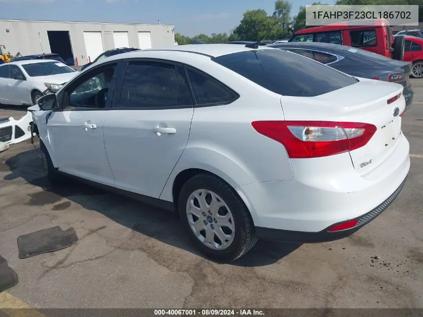 1FAHP3F23CL186702 2012 Ford Focus Se