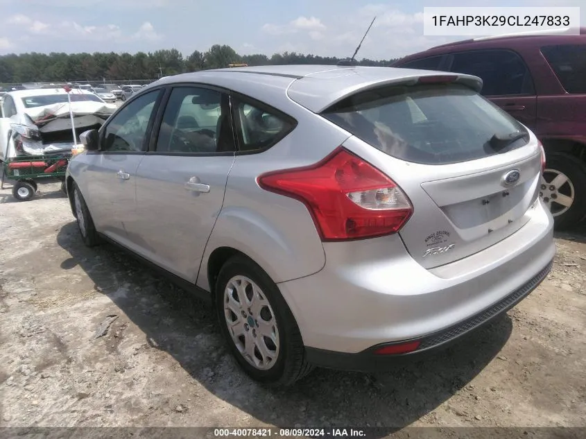 2012 Ford Focus Se VIN: 1FAHP3K29CL247833 Lot: 40078421