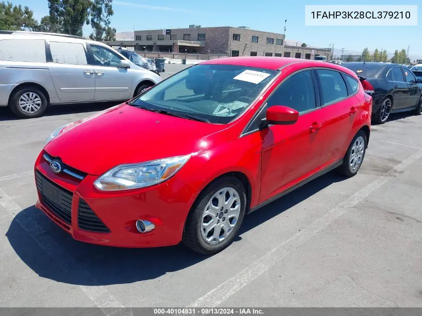 2012 Ford Focus Se VIN: 1FAHP3K28CL379210 Lot: 40104831