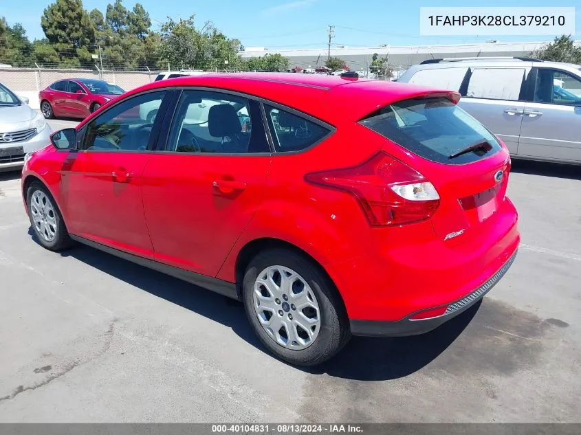 2012 Ford Focus Se VIN: 1FAHP3K28CL379210 Lot: 40104831