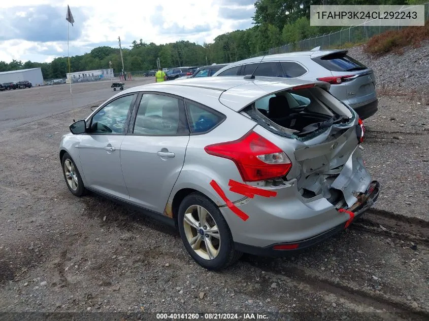 2012 Ford Focus Se VIN: 1FAHP3K24CL292243 Lot: 40141260