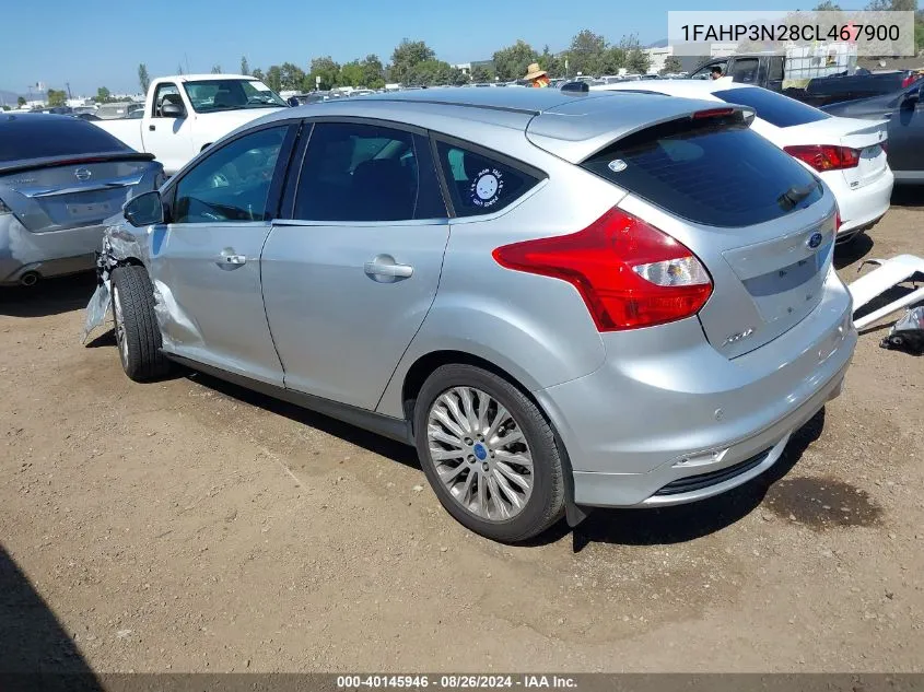 2012 Ford Focus Titanium VIN: 1FAHP3N28CL467900 Lot: 40145946