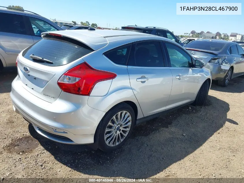 2012 Ford Focus Titanium VIN: 1FAHP3N28CL467900 Lot: 40145946