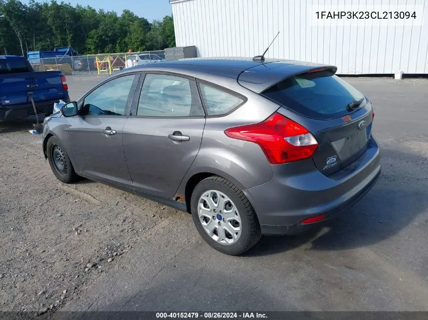 2012 Ford Focus Se VIN: 1FAHP3K23CL213094 Lot: 40152479