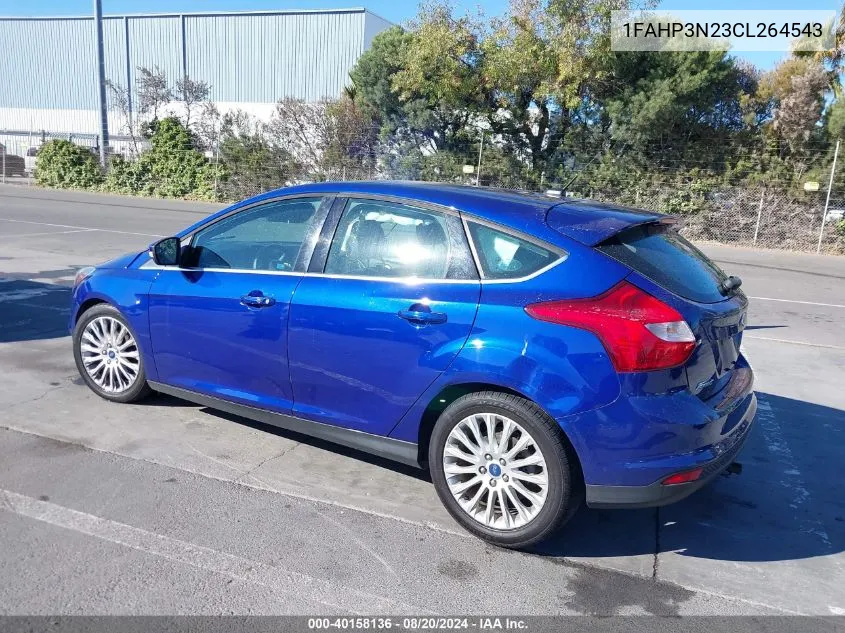 2012 Ford Focus Titanium VIN: 1FAHP3N23CL264543 Lot: 40158136