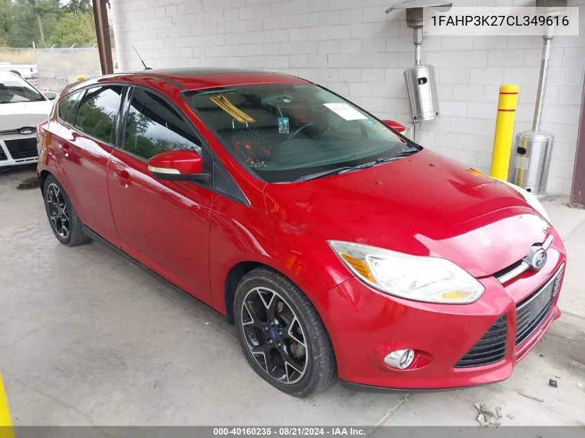 2012 Ford Focus Se VIN: 1FAHP3K27CL349616 Lot: 40160235