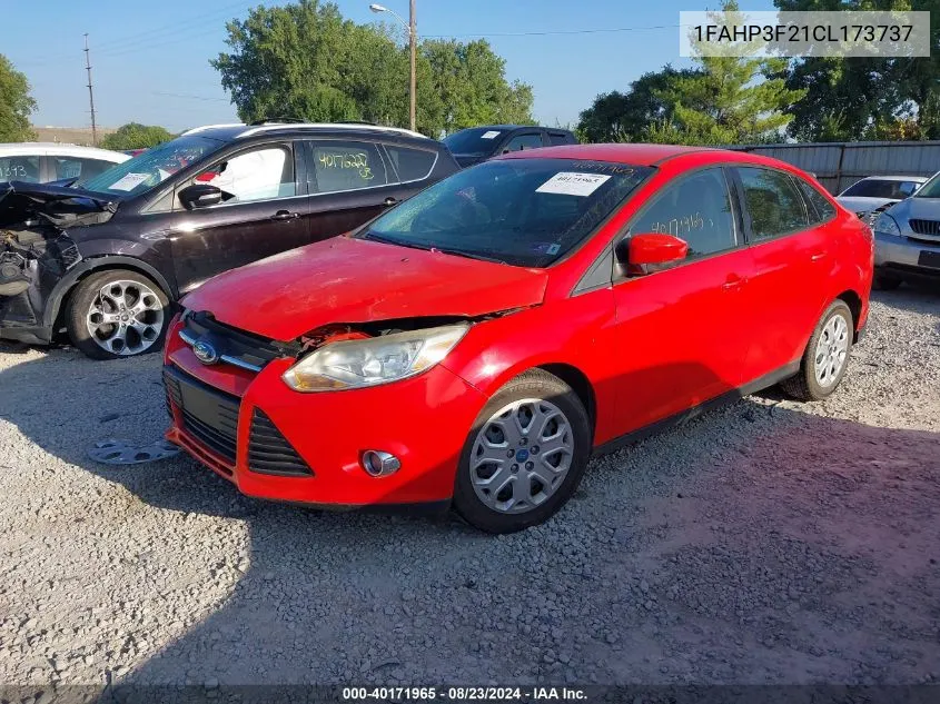 2012 Ford Focus Se VIN: 1FAHP3F21CL173737 Lot: 40171965