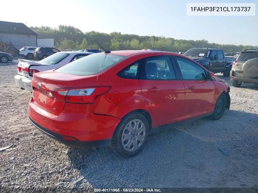 1FAHP3F21CL173737 2012 Ford Focus Se