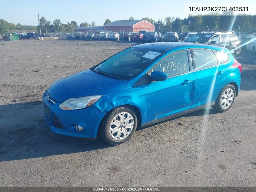 1FAHP3K27CL403531 2012 Ford Focus Se