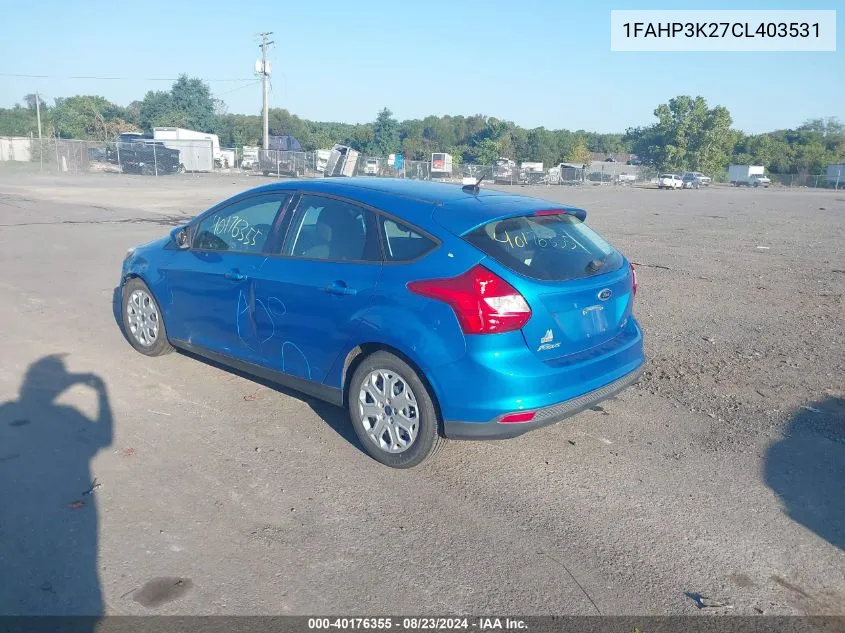 1FAHP3K27CL403531 2012 Ford Focus Se