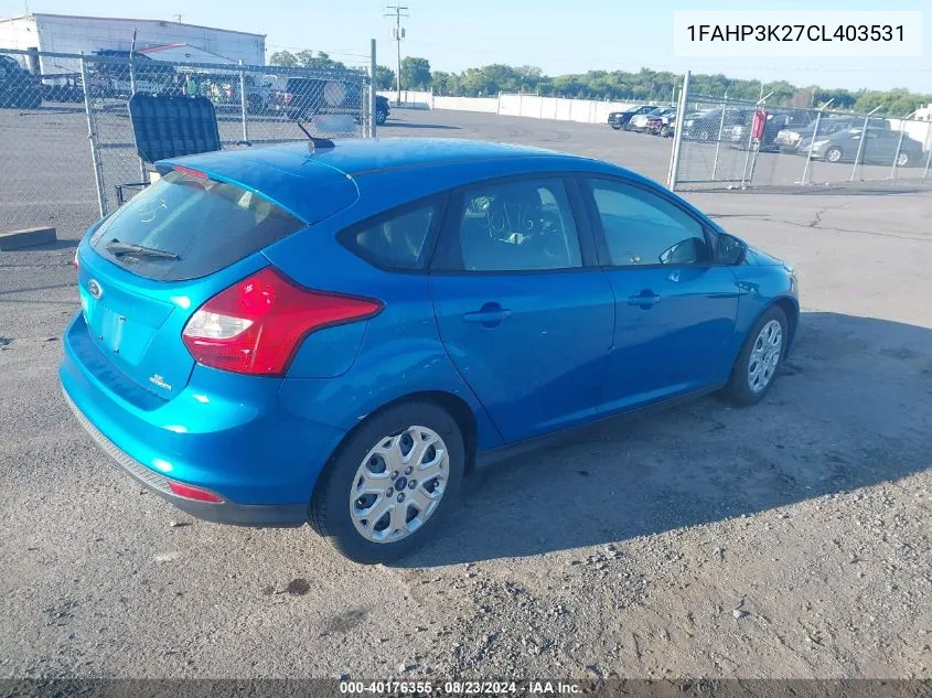 1FAHP3K27CL403531 2012 Ford Focus Se