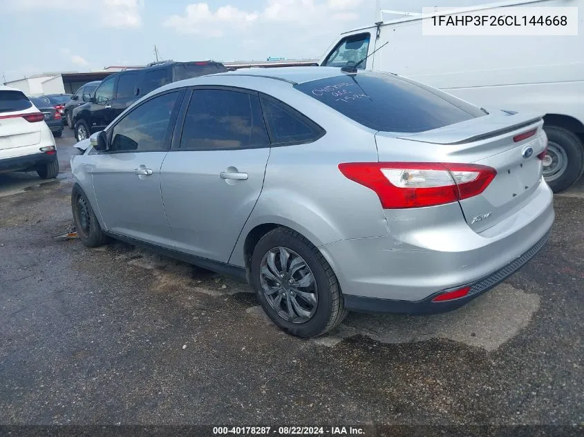 1FAHP3F26CL144668 2012 Ford Focus Se