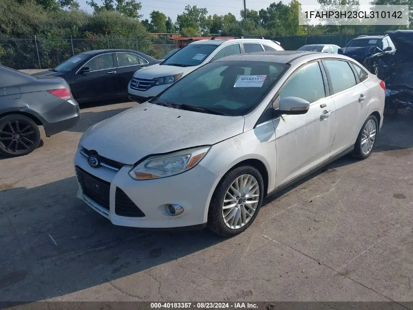 2012 Ford Focus Sel VIN: 1FAHP3H23CL310142 Lot: 40183357