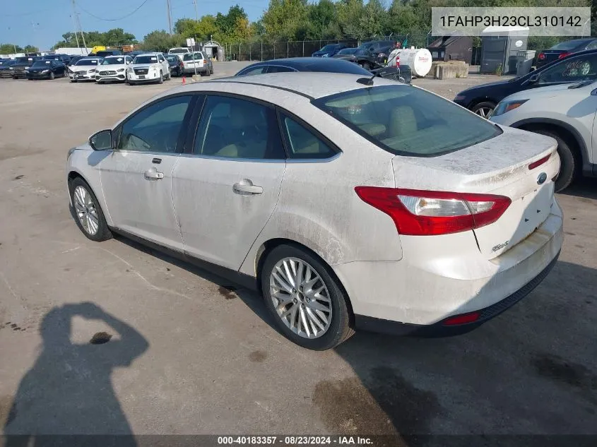 2012 Ford Focus Sel VIN: 1FAHP3H23CL310142 Lot: 40183357