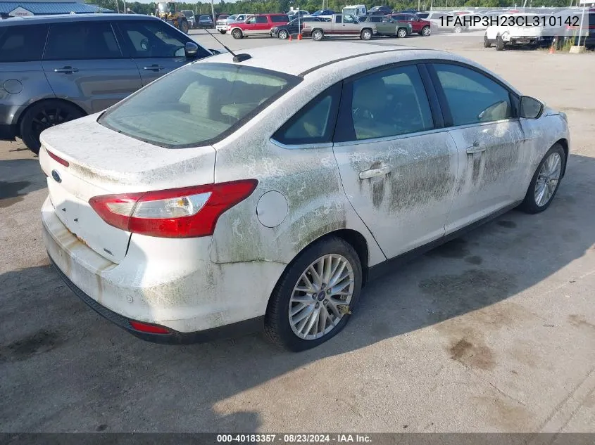 1FAHP3H23CL310142 2012 Ford Focus Sel