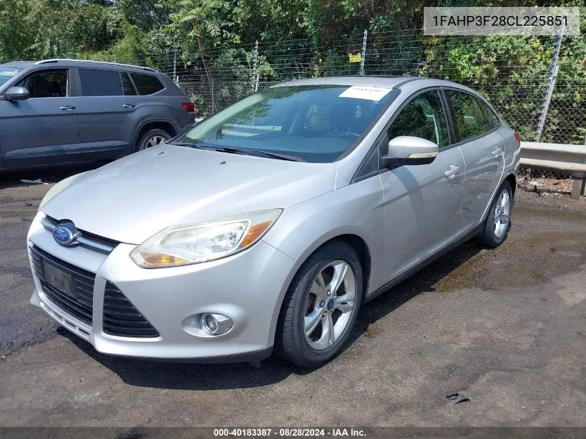 2012 Ford Focus Se VIN: 1FAHP3F28CL225851 Lot: 40183387