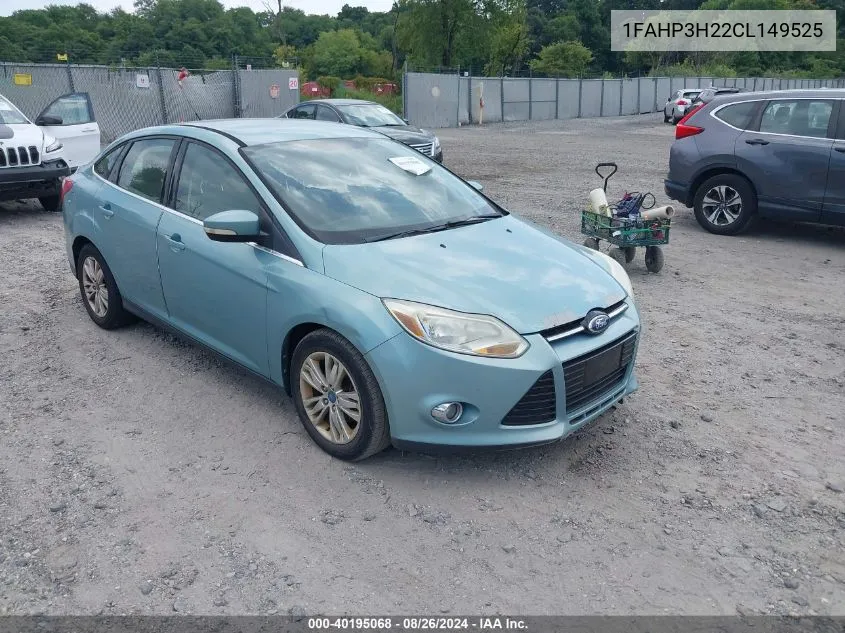 2012 Ford Focus Sel VIN: 1FAHP3H22CL149525 Lot: 40195068