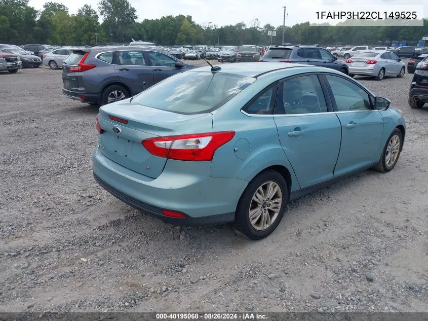 2012 Ford Focus Sel VIN: 1FAHP3H22CL149525 Lot: 40195068