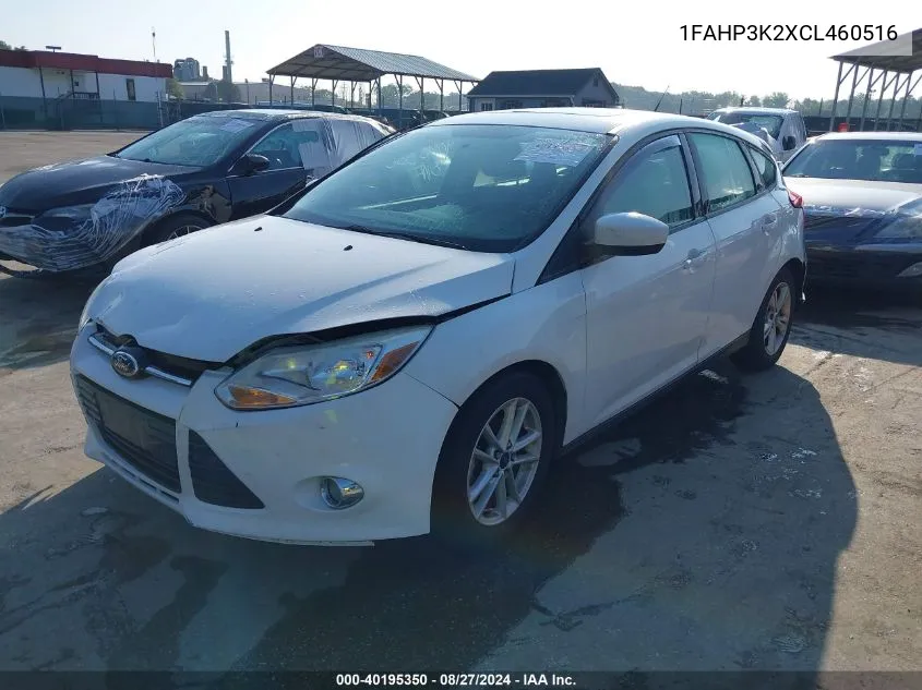 2012 Ford Focus Se VIN: 1FAHP3K2XCL460516 Lot: 40195350