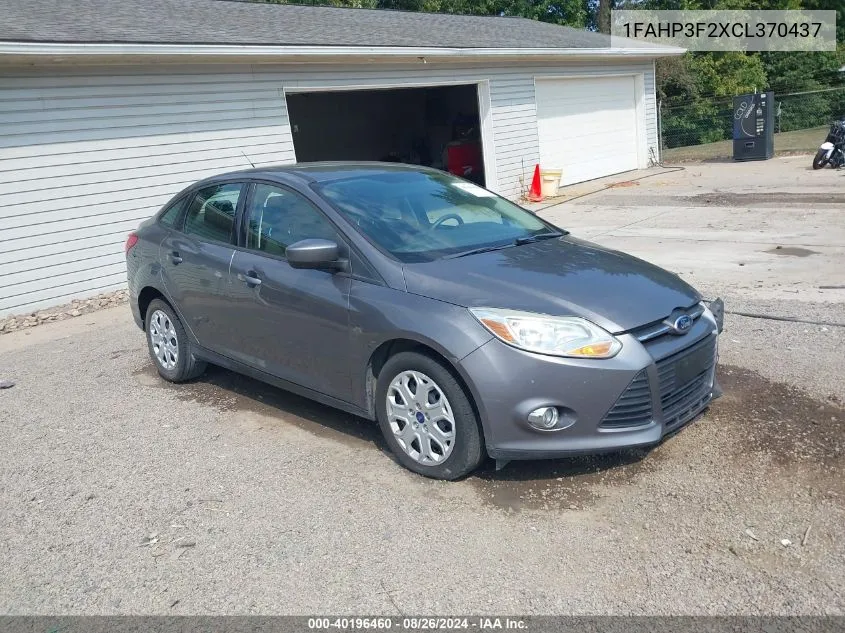 2012 Ford Focus Se VIN: 1FAHP3F2XCL370437 Lot: 40196460