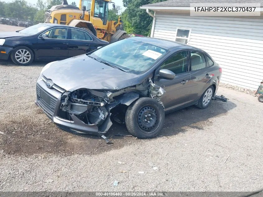 2012 Ford Focus Se VIN: 1FAHP3F2XCL370437 Lot: 40196460