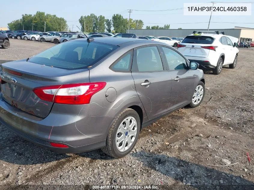 2012 Ford Focus Se VIN: 1FAHP3F24CL460358 Lot: 40197719