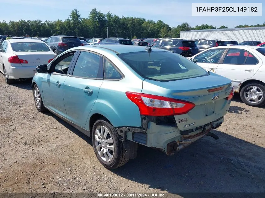 2012 Ford Focus Se VIN: 1FAHP3F25CL149182 Lot: 40199612