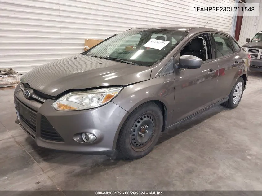 2012 Ford Focus Se VIN: 1FAHP3F23CL211548 Lot: 40203172