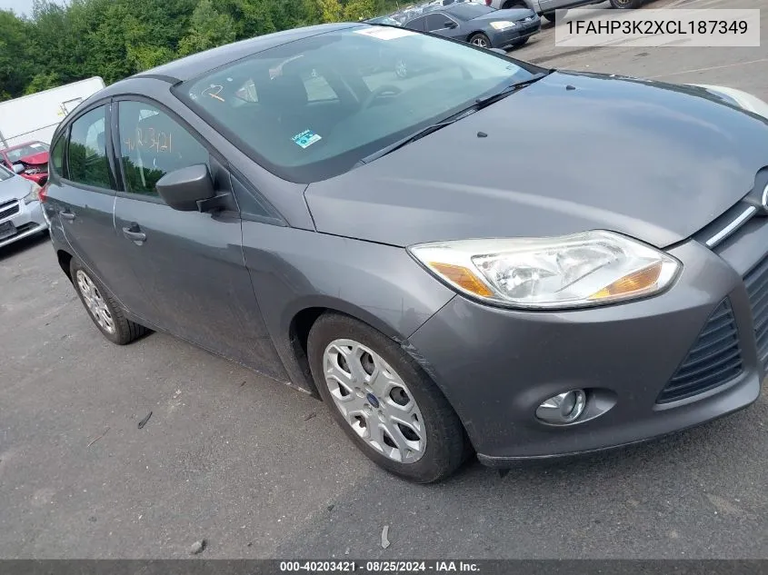 2012 Ford Focus Se VIN: 1FAHP3K2XCL187349 Lot: 40203421