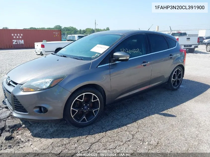 2012 Ford Focus Titanium VIN: 1FAHP3N20CL391900 Lot: 40204229