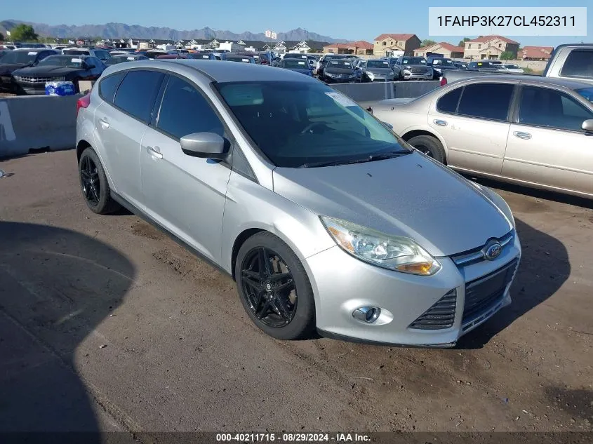 2012 Ford Focus Se VIN: 1FAHP3K27CL452311 Lot: 40211715